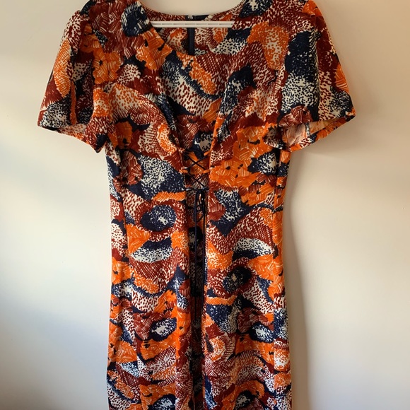 Vintage Lace-Up Maxi Dress - Picture 2 of 4